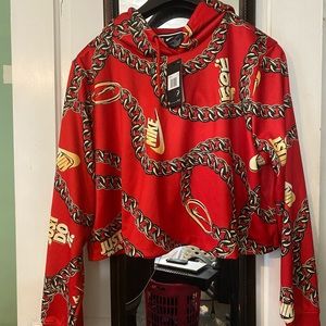 Nike plus xxl cropped hoodie NWT